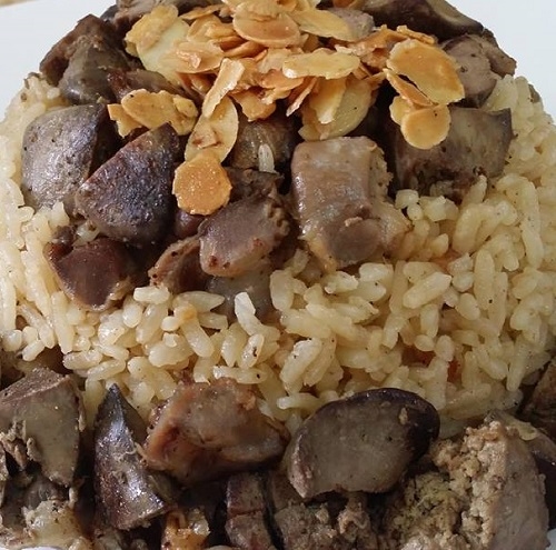 أرز بالكبده أو الكفتة